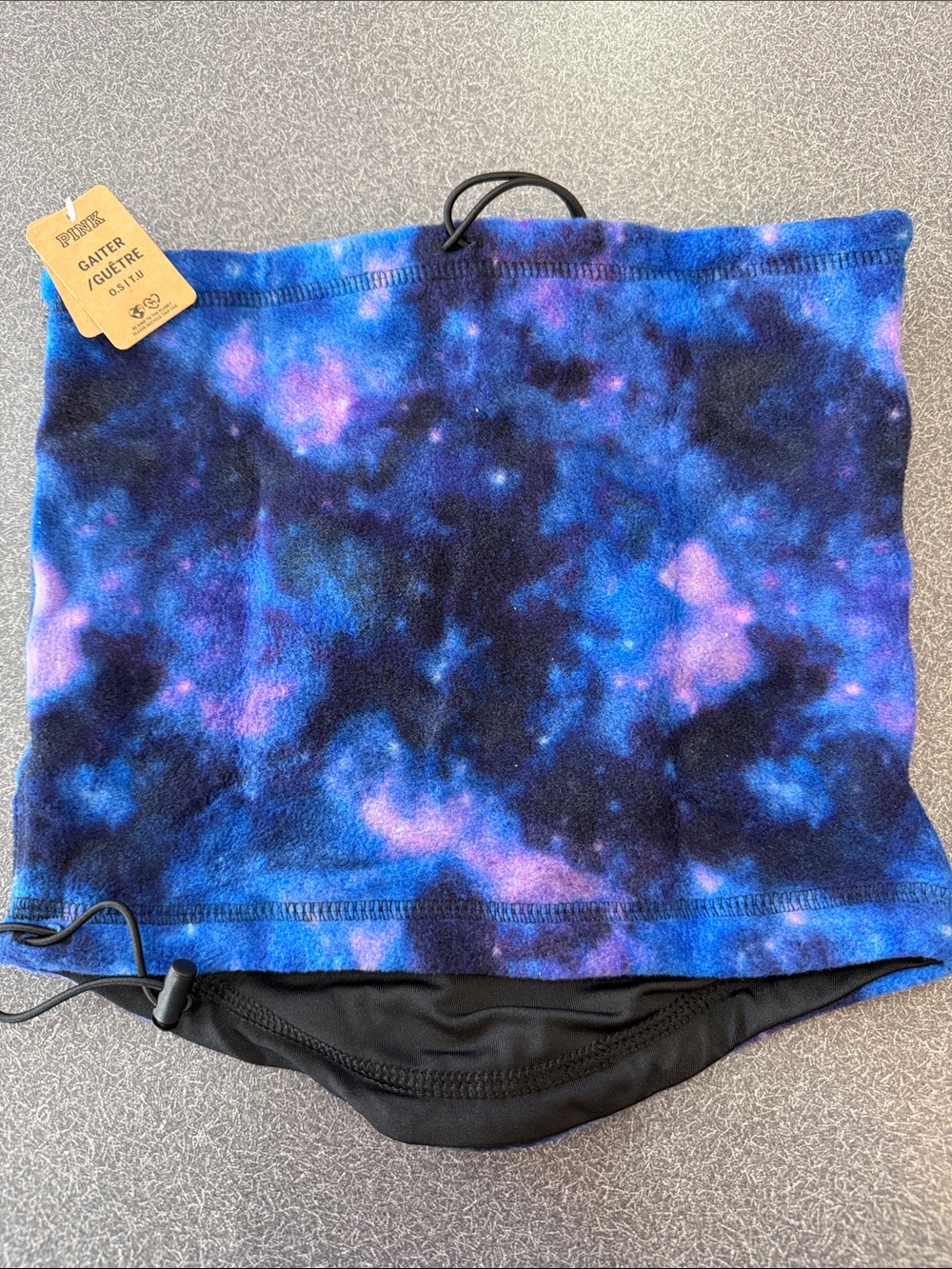 Victoria's Secret PINK Fleece Gaiter - Blue and Purple Tie-Dye - Picture 4 of 7